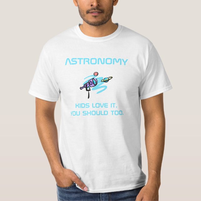 Camiseta Astronomia para o T dos miúdos (Frente)