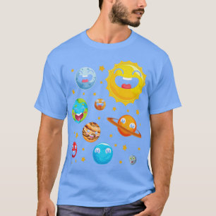 Camiseta Astronomia Sistema Solar Astronauta Ciência Espaci