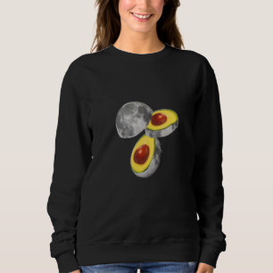 Camiseta Astronomia Sistema Solar Moon Avocado Fatia Fruta