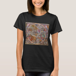 Camiseta Astronomia Vintage, Mapa de Constelações Cristãs