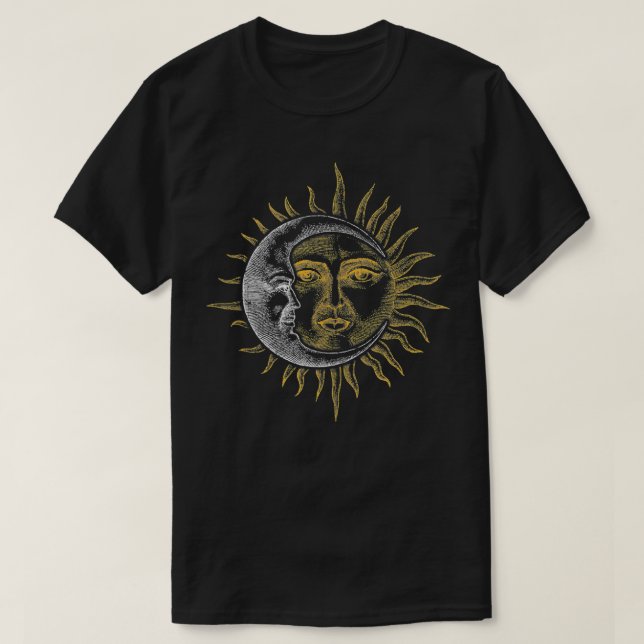 Camiseta Astronomia Vintage Stars Sun Planetas Lua Astronau (Frente do Design)