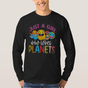Camiseta Astrônomo Apenas Uma Menina Que Ama A Ciência Dos 