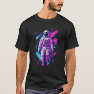 Camiseta Astrônomo Astronauta Aestético Vaporwave Gra