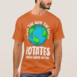 Camiseta Astrônomo Astrônomo de Rotação da Terra Lover