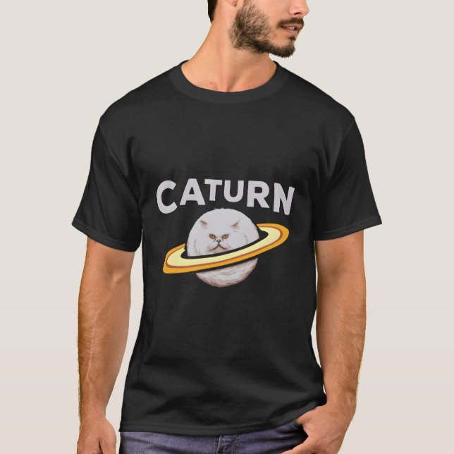 Camiseta Astrônomo de Exploração de Saturno Stars Galaxy Pl (Frente)