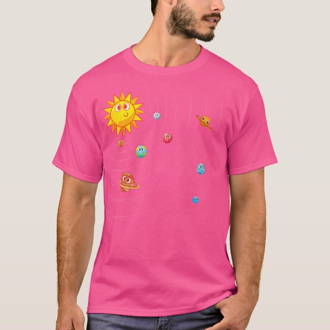 Camiseta Astrônomo Espacial Exterior Universo dos Planetas  (Frente)