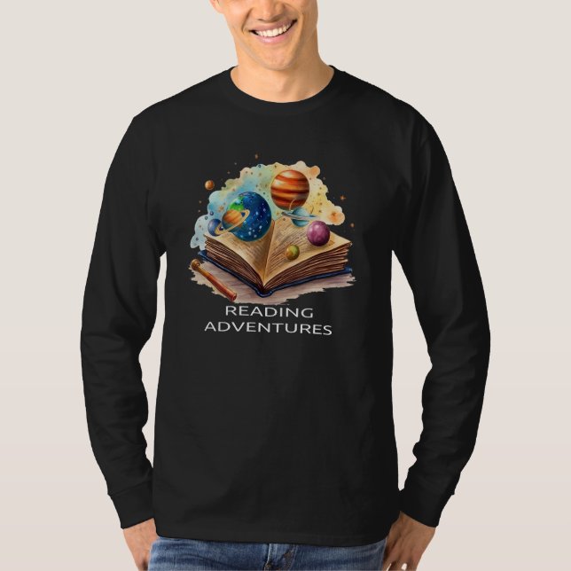 Camiseta Astronomy Books  Reading Passion For Universe Plan (Frente)