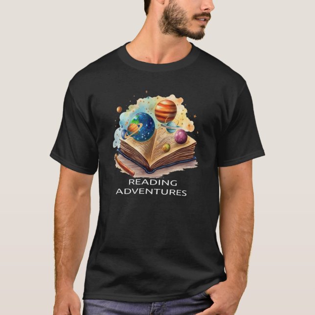 Camiseta Astronomy Books  Reading Passion For Universe Plan (Frente)