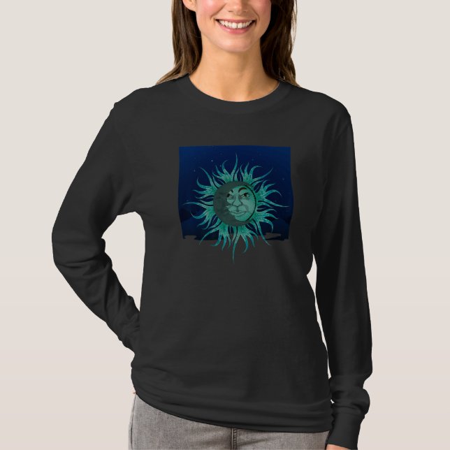 Camiseta Astronomy Celestial Bodies Sun Moon Boho Astrology (Frente)