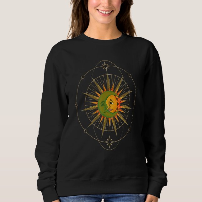 Camiseta Astronomy Crescent Moon Sun Celestial Body Boho As (Frente)
