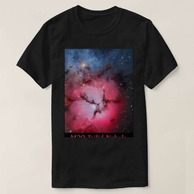 Camiseta Astronomy Lover M20 Trifid Nebula Messier Object 2 (Frente do Design)