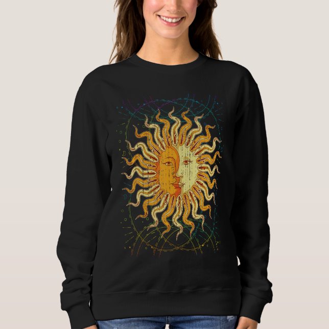 Camiseta Astronomy Sun Moon Celestial Bodies Bohemian Astro (Frente)