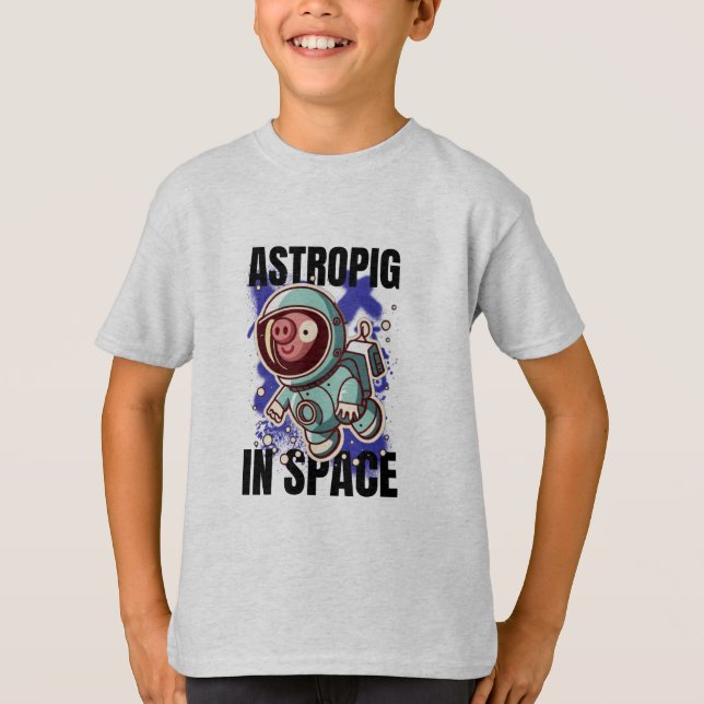 Camiseta Astroporco No Espaço (Frente)