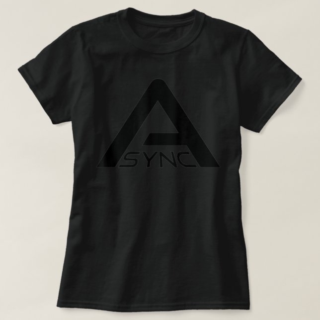 Camiseta ASYNC - Pesquisa de Pixels do Backroom (Frente do Design)