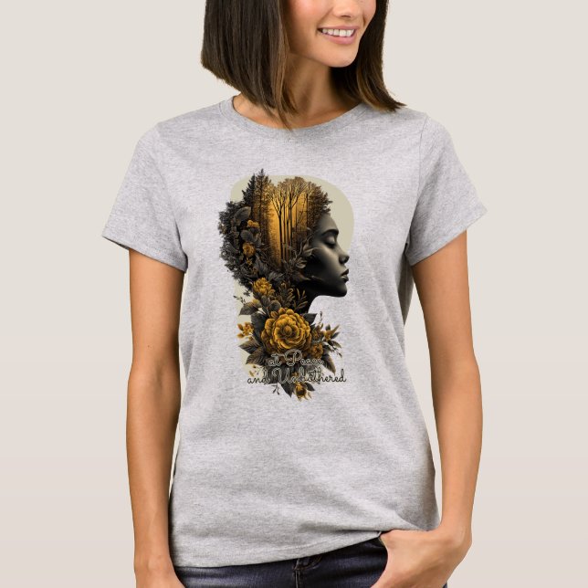 Camiseta At Peace and Unbothered - Premium Graphic Tee  (Frente)