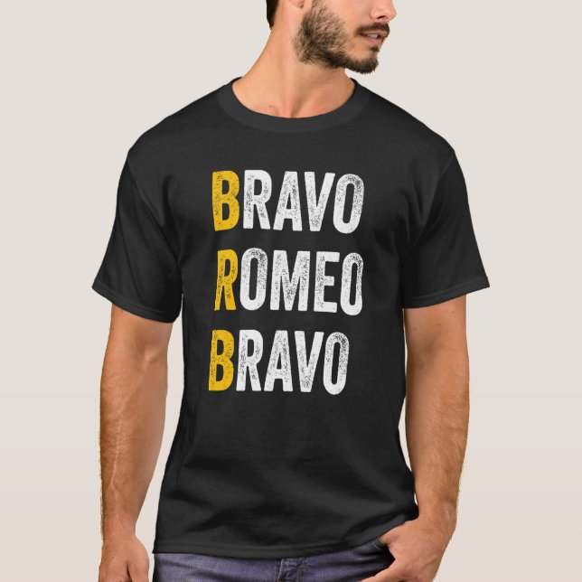 Camiseta Atalhos de bate-papo Bravo Romeo Bravo Bravo Brb (Frente)