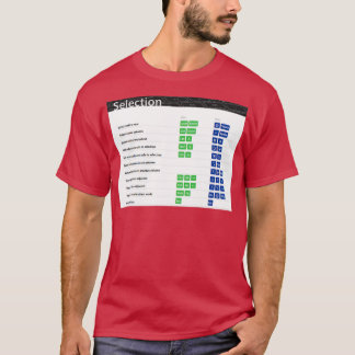 Camiseta Atalhos de Teclado do Excel de Seleção