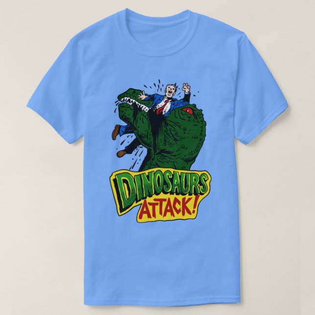 Camiseta Ataque 1 aos dinossauros (Frente do Design)