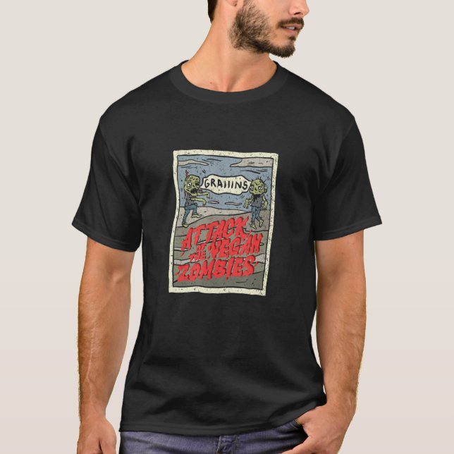 Camiseta Ataque À Dieta Vegetariana Femini Dos Zombies Vega (Frente)