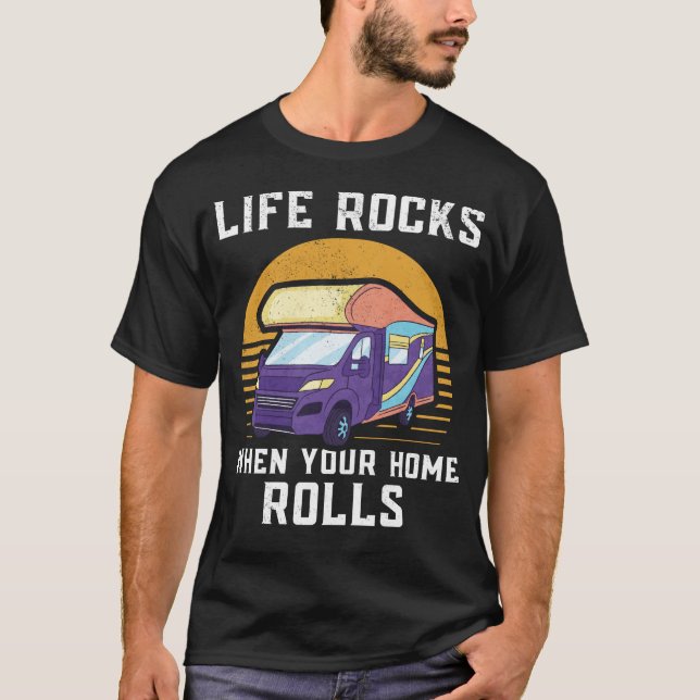 Camiseta Ataque À Vida Quando Sua Casa Rola Motorhome (Frente)