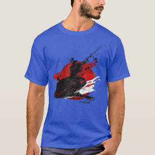 Camiseta Ataque ao Guerreiro do Samurai, no Japão, Katana