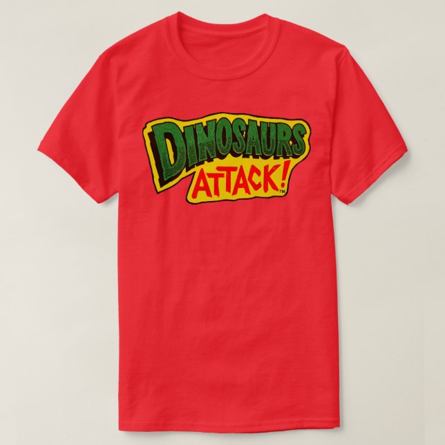Camiseta Ataque aos dinossauros (Frente do Design)