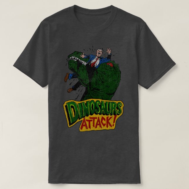 Camiseta Ataque aos dinossauros em apuros (Frente do Design)