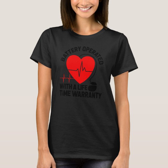 Camiseta Ataque cardíaco ao receptor de pacemaker operado p (Frente)