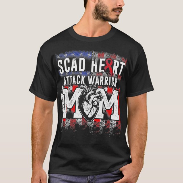 Camiseta Ataque Cardíaco SCAD Sobrevivente de Força Guerrei (Frente)
