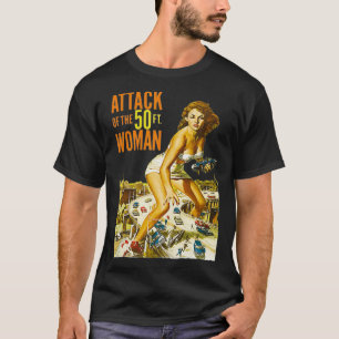 Camiseta Ataque Da Mulher De 50 Pés
