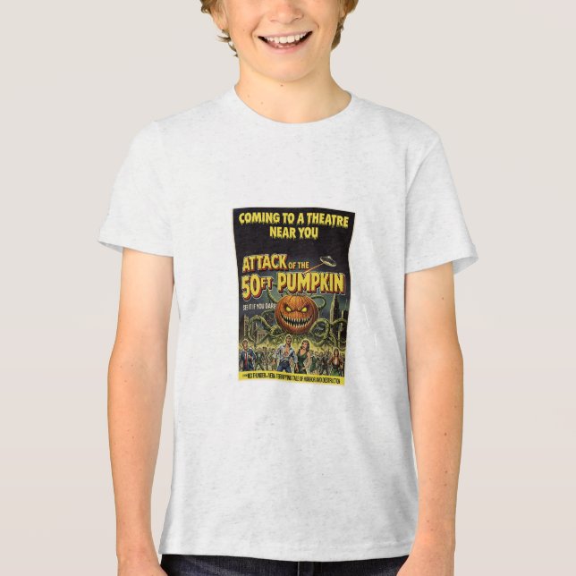 Camiseta Ataque da Pumpkin de 50 pés (Frente)