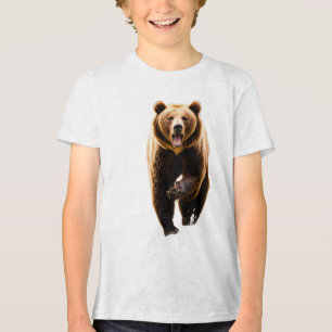 Camiseta Ataque de urso pardo a um homem pelas costas 8k em