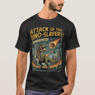 Camiseta Ataque dos Matadores de Dinossauros! Retro Ficção 
