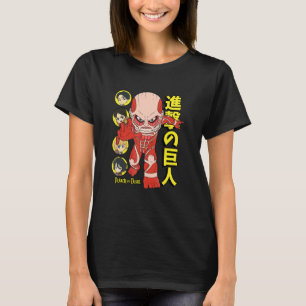 Camiseta Ataque dos Titãs Temporada 3 Colossal & Personagem