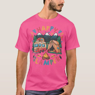 Camiseta Ataque É Como Acampar Com Estilo Engraçado