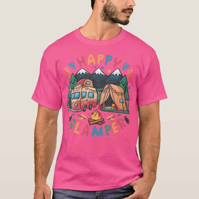 Camiseta Ataque É Como Acampar Com Estilo Engraçado (Frente)