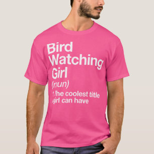 Camiseta Ataque Engraçado De Pássaro Observando Menina Defi