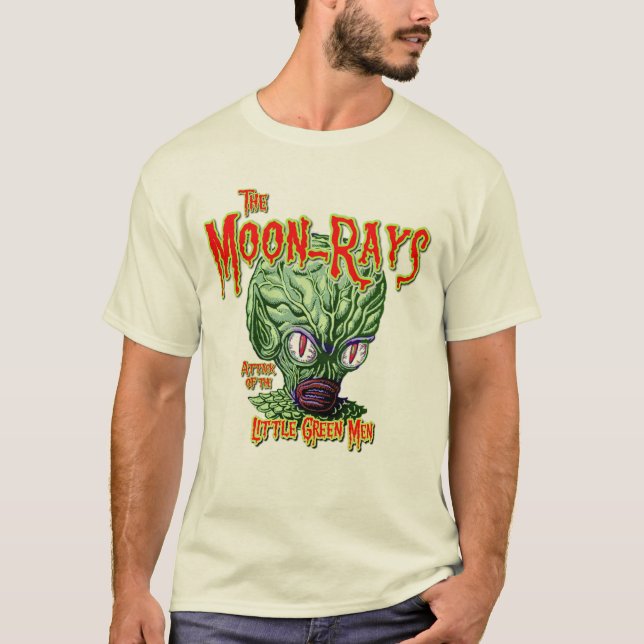 Camiseta Ataque Moon-Rays de Homens Verdes Pequenos (Frente)