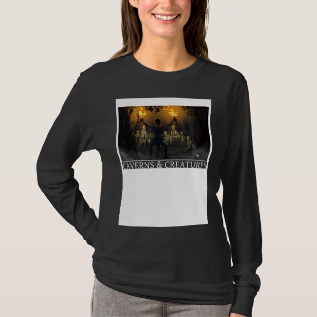Camiseta Ataque Zumbi Cavernas & Criaturas (Frente)