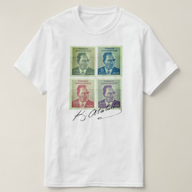 Camiseta Atatürk Briefmarke (Frente do Design)