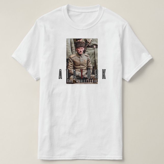 Camiseta Atatürk Zitat  (Frente do Design)