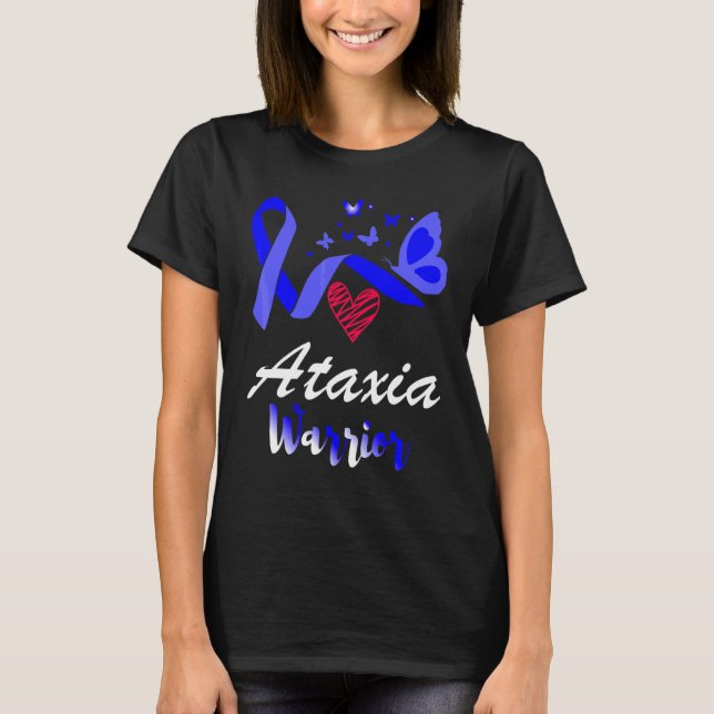 Camiseta Ataxia Warrior Butterfly Support (Frente)