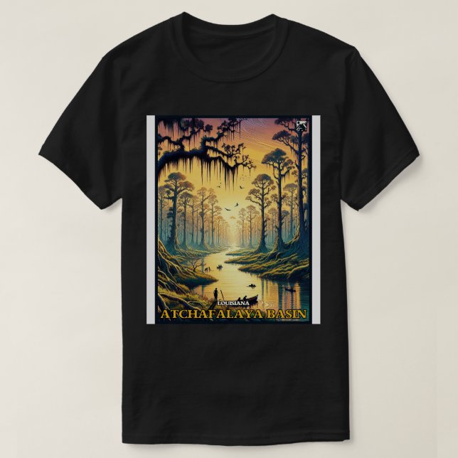 Camiseta Atchafalaya Basin Louisiana (Frente do Design)