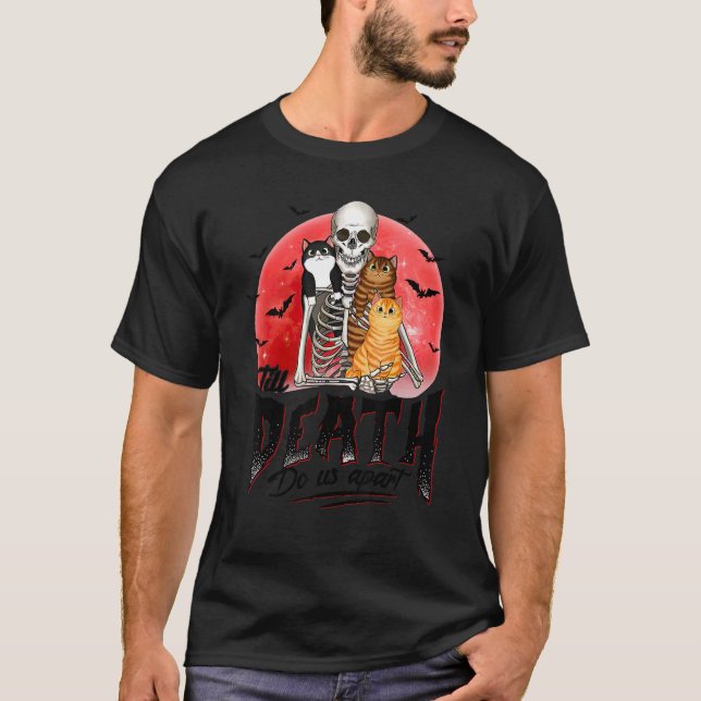 Camiseta Até a morte nos separarmos do gato esquelético (Frente)