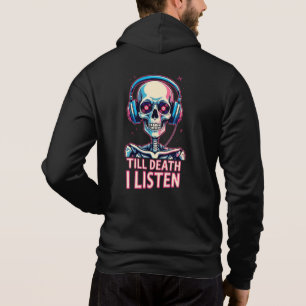 Camiseta Até a morte, ouço - Skeleton Audiophile