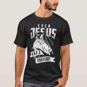 Camiseta Até Jesus Tinha Uma História de Peixe Amor Bonito