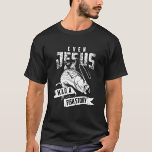 Camiseta Até Jesus Tinha Uma História de Peixe Amor Fofo Pe