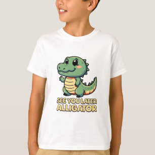 Camiseta Até Mais Tarde, Alligator! Lâmina de réptil de ond