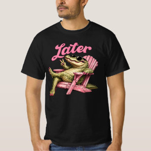 Camiseta Até Mais Tarde Professor Verão Jacaré Último Dia D