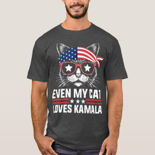 Camiseta Até Meu Gato Ama Kamala 2024